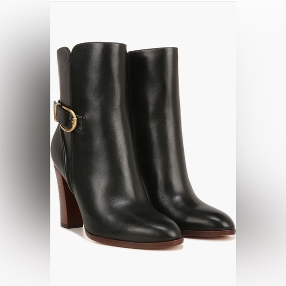 Veronica Beard Viv Black Leather Boot Size 9 - Picture 1 of 8